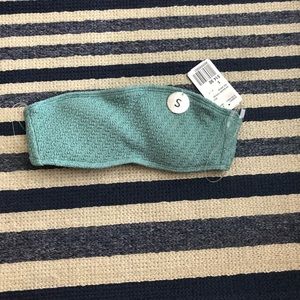 Teal Bandeau Bikini Top